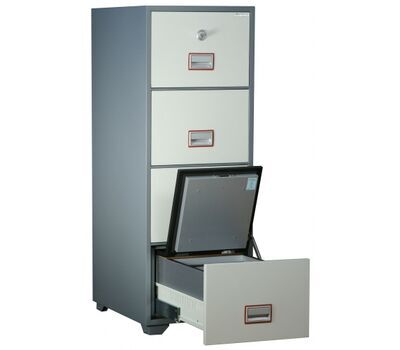 Картотечный сейф Diplomat DFC4000, DFC - вариант: 4 ящика, DFC - исполнение: Стандартный, DFC - запирание: 1 кл. замок, DFC - оборудование: Под А4