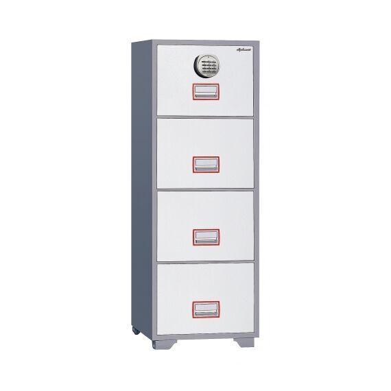 Картотечный сейф Diplomat DFC4000E, DFC - вариант: 4 ящика, DFC - исполнение: Стандартный, DFC - запирание: 1 эл. замок, DFC - оборудование: Под А4