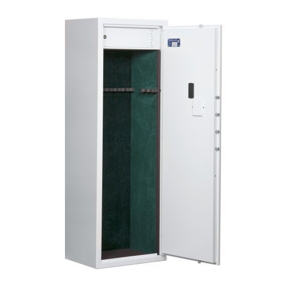 Оружейный сейф Thorax PF11 белый, электронный с премиум интерьером, Вариант исполнения: Белый электронный с интерьером, фото , изображение 3 Оружейный сейф Thorax PF11 белый, электронный с премиум интерьером, Вариант исполнения: Белый электронный с интерьером